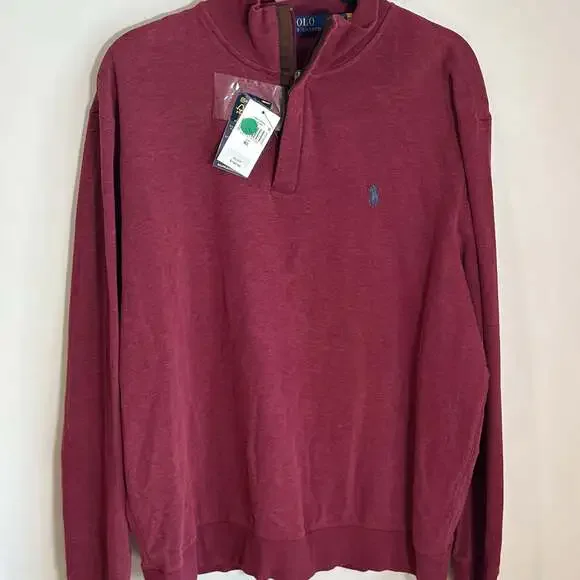 New!! Polo Ralph Lauren Luxury Jersey Quarter-Zip Pullover size XL